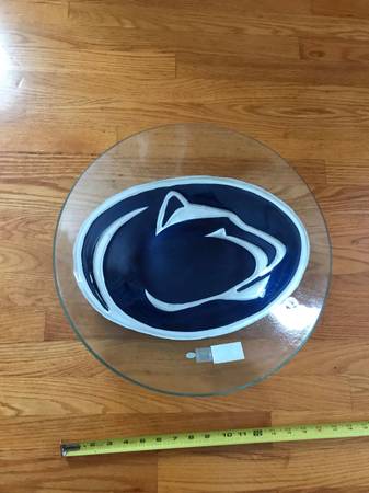 LARGE PENN STATE NITTANY LIONS 18” GLASS BOWL 1