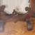 Antique 1800s Game Table flip top Pillar & Scroll side foyer Table 10 thumbnail