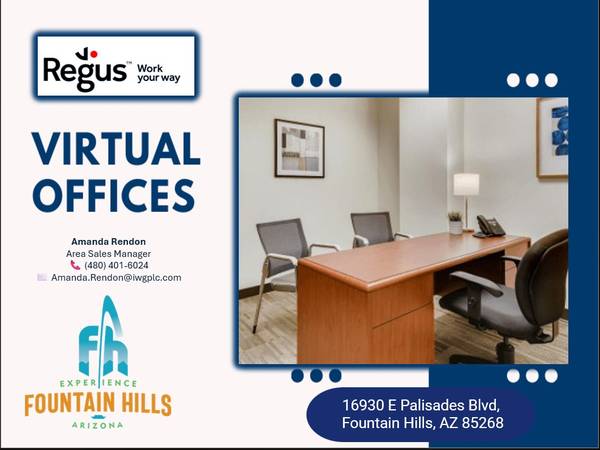 $185 Reserve Your Virtual Office at Regus Fountain Hills! (Fountain Hills)63754986970241120