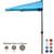 NEW Half Umbrella Outdoor Patio Shade - 9 ft Turquoise Half Round 7 thumbnail