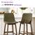 28" Upholstered Low Back Solid Wood Kitchen Dining Bar Stool (Set of 2) 1 thumbnail