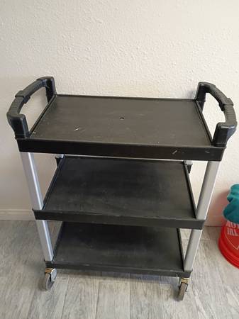 3 Tier Rolling Carts, Metal Shelves, Laboratory Drying Oven 1