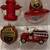 Dept 56 Christmas Blown Glass Fireman Ornaments Hat Truck Emblem Fire 1 thumbnail