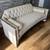 Contemporary caracole designer “the cats meow” sofa couch oatmeal wood 1 thumbnail