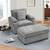 New SUNWAVE Over Size Chaise Lounge Chair with Ottoman, Chenille Fabric Sofa Bed 2 thumbnail