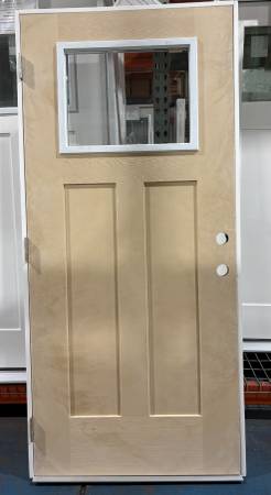 New 36" Craftsman Glass RH Outswing Fiberglass Exterior Entry Door SG 1