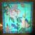 NEW Thai Turquoise Silk Scarf - Floral.  33" x 34.5" 1 thumbnail