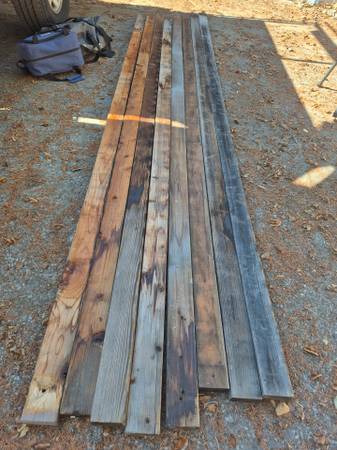 Lumber 8@ 2x4x12ft4" redwood planks 1