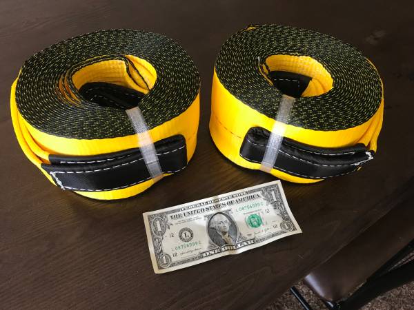Two 30 foot tow strap. 1