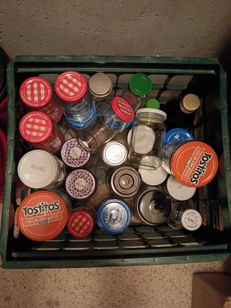Crate full of jars 1