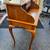 Vintage Solid Oak Desk 2 Drawers Cubby Holes Curved Legs 40x32x20 2 thumbnail