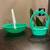 Vintage Retro Plastic Green Easter Baskets Rosbro Brand Blow mold 1 thumbnail