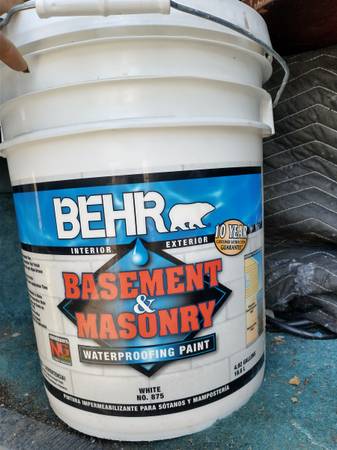 NEW BEHR BASEMENT & MASONARY PAINT 5 GALLONS Retails $198.00 1