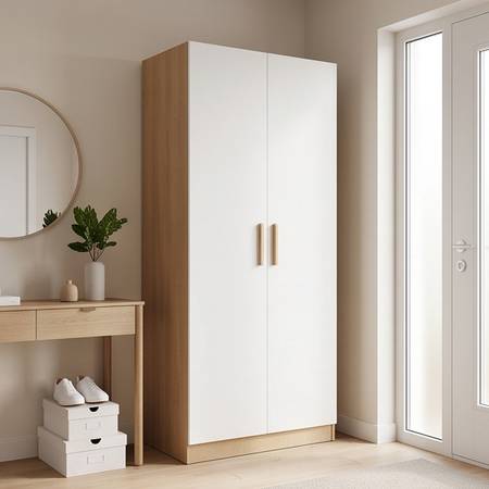 C4767 CC058 Space-Saving Wooden Wardrobe – 2 Sizes From 1