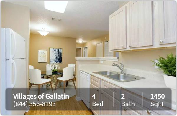 $1,862 / 4br - 1450ft2 - All the perks of modern living! Washer/dryer included. Tour today! (Gallatin)63680301013505120