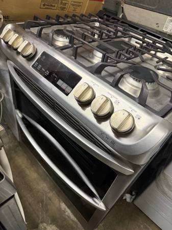 Slide in double oven stainless steel 30”w 1