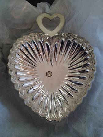 Godinger Silver Plated Heart Shape Candy Dish  ** BRAND NEW ** 1