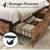 Queen size wood style headboard w/ USB charger & under bed drawer storage (like 14 thumbnail