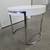 Side End Table, White Lacquer Round Top, Open Metal Frame 4 thumbnail