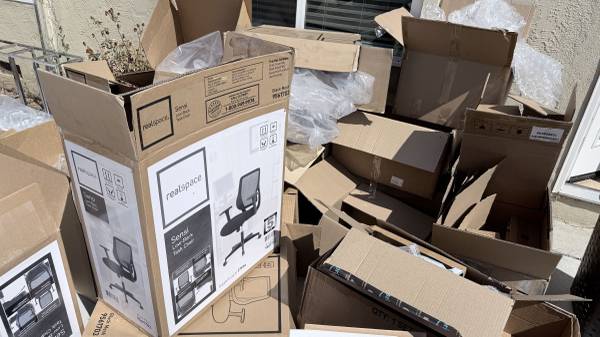 a ton of empty boxes 1