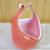 Pretty Murano Babini Orange and gold glass basket with marble handle 3 thumbnail