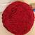 Red Fabric Round Pouf Ottoman 100% cotton 4 thumbnail