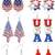 【6 PCS】 American Flag Earrings USA Drop Earrings 4th of July Accessori 1 thumbnail