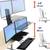 Ergotron Dual Monitor Stand with worksurface and keyboard stand 3 thumbnail