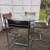 Vintage Midcentury modern four chrome directors chairs no table 1 thumbnail