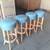 Vintage 50s blondewood stools 1 thumbnail