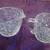 Vintage 1950s Creamer and sugar set.Etched cut glass. 2 for $12 tot 3 thumbnail