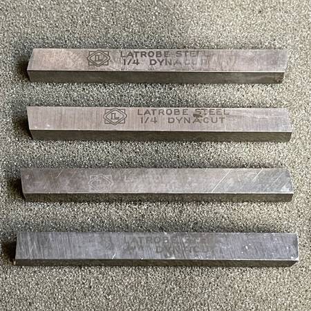 (4 piece set) 1/4” HSS SQUARE TOOL BIT LATHE FLY CUTTER MILL BLANKS 1