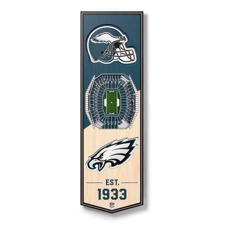 Philadelphia Eagles 3D Stadium View Fiberboard Banner 1