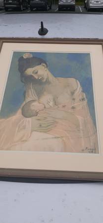 'Maternite' - Plate Signed By Picasso From Picasso's Rose Period, 1905 1