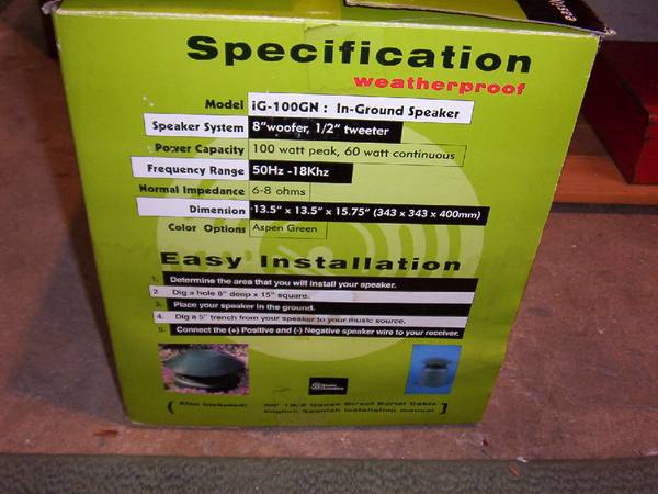 Altavoz exterior de 8 pulgadas Omni 100 vatios verde - $25 (hagerstown MD)62960753083521121