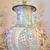 Heyward House Pastel Teal & Pink Tobacco Leaf Ceramic Table Lamp 6 thumbnail