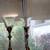 2 silver tone glass table candle lamps 2 thumbnail