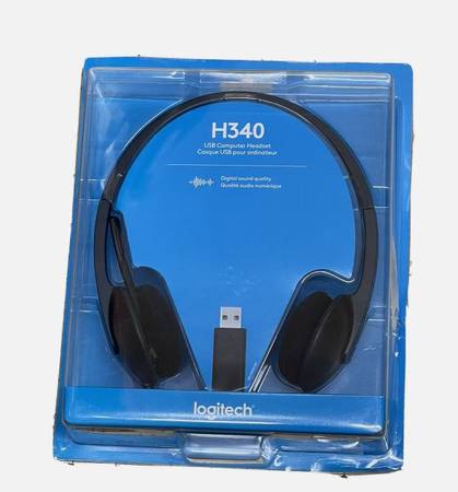 Logitech brand new headset H340 never used  Great deal!  Regular price 1
