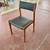 Reupholstered Vintage Mid Century Teak Black Chair 4 thumbnail