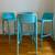 4 Ezpeleta “Attic” Bar Stools in Aquamarine — Spanish Design 3 thumbnail