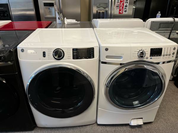 Ge White Washer & Dryer Stackable set 1