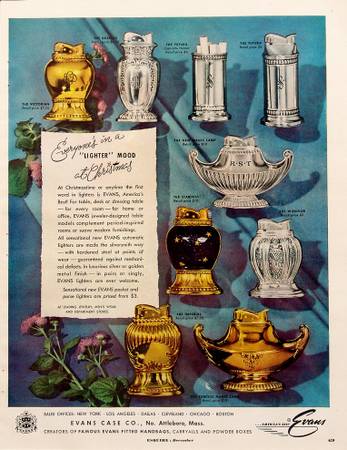 Original 1949 Evans Lighter Ad 1