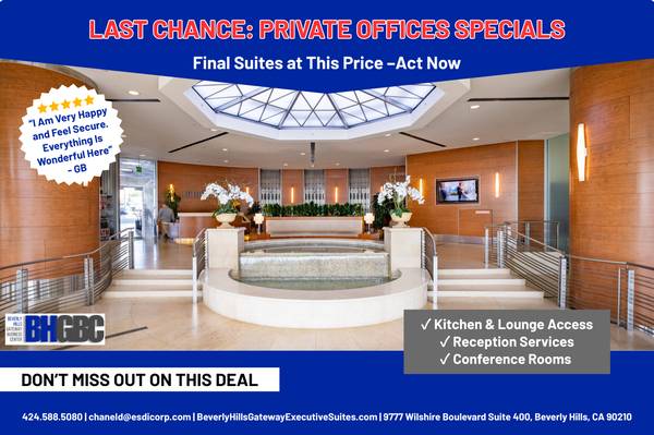 Last Chance: Private Offices 1