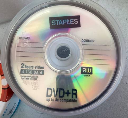 STAPLES DVD+R (50 qty in sealed pkg , MEMOREX CD-R ( 25