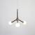 One of a Kind Modern Nickel Chandelier, Pendant Lamp, Light,  Glass 6 thumbnail