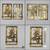Vintage brass folding Chinese bookends 2 thumbnail