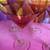 Set of 5 Martini Glasses, Iridescent Red Orange Color 6 thumbnail