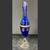 Gold Accent Cobalt Blue Decanter with Set 3 Cordial Glasses 3 thumbnail