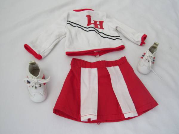Girls Doll Cheerleader Outfit Set 1