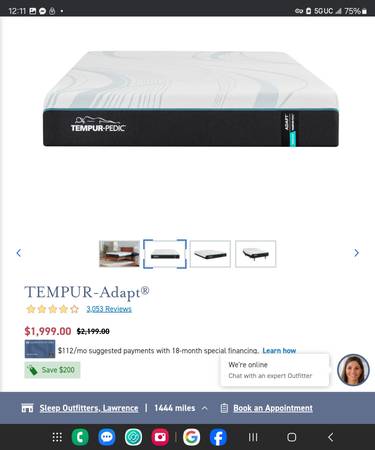 Queen Tempurpedic mattress tempurAdapt - $95063471456087939121